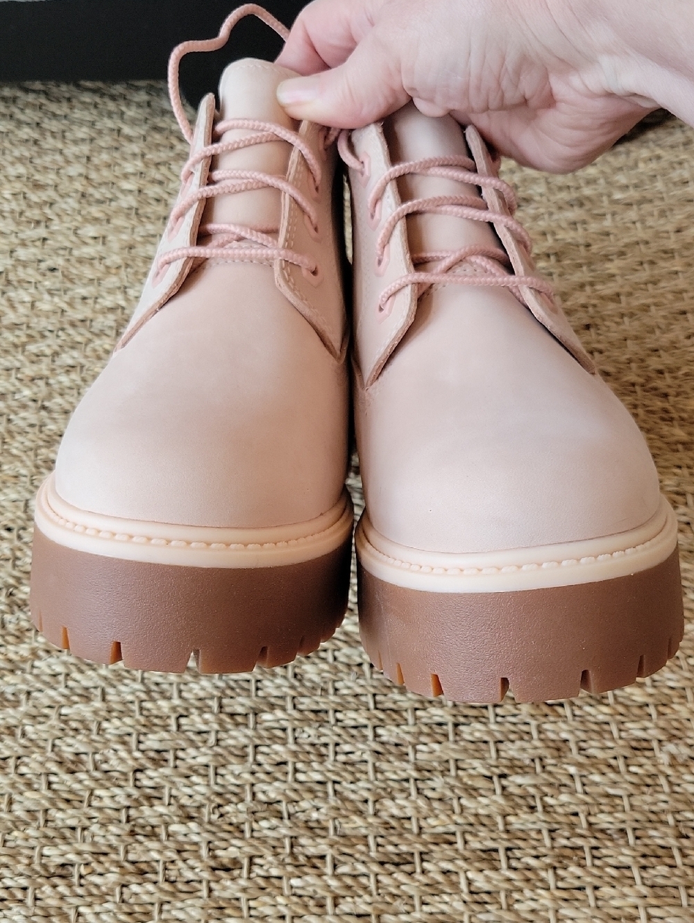 Timberlands Nellie Stonestreet Waterproof Platform boot in light pink Size 5.5 - Picture 5 of 10